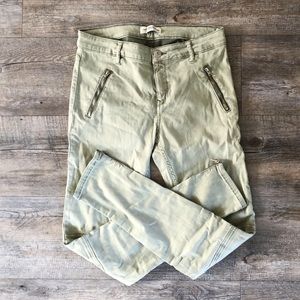 NWOT Zara ankle skinnies olive